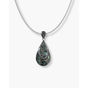 Collier pendentif goutte d'eau en zircon plaqué rhodium pour mariage, fiançailles, cadeau - Product Image 1