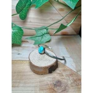 Navajo Handmade Cotton Candy Turquoise & Sterling <b>Silver</b> Fashion <b>Cuff</b> <b>Bracelet</b> - Product Image 3