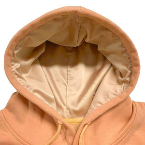 Hot Sale Unisex Satin <b>Lined</b> Embroidery Patches <b>Hoodie</b> Men's Pullover with Custom Matching Hoodies for Winter Plain Dyed - Product Image 1