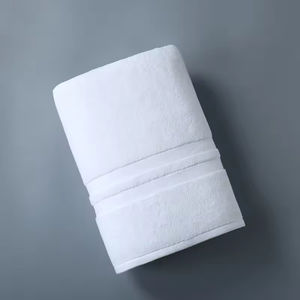 Ensemble de serviettes de bain en coton dobby 100% de luxe, vente en gros pour hôtels et stations balnéaires, séchage rapide, très absorbant, couleur unie douce, Gaba - Product Image 5