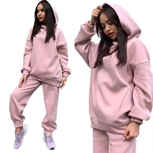 Pakistan vente en gros formation Jogging porter des survêtements personnalisé femmes Streetwear survêtement ensemble 100% coton survêtement à vendre - Product Image 4
