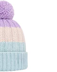 หมวกบีนนี่ไหมพรมถักลายลูกบอลปอมปอม สำหรับฤดูหนาว สีพาสเทลลาเวนเดอร์และมิ้นท์ ขอบริบ นุ่ม อุ่น ผลิตจากอะคริลิก สำหรับทุกเพศ ขายส่ง - Product Image 2