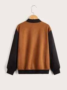 Personnalisable pour hommes et femmes College Baseball Varsity Jacket Vente en gros Blank Plain Canvas Jacket avec taille Logo Options de couleur - Product Image 5