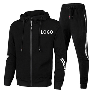 Vente en gros 100% coton Ensemble de survêtements pour hommes Logo personnalisé Marque privée Hoodies Jogging Costumes 2 pièces Vêtements de sport d'hiver - Product Image 3
