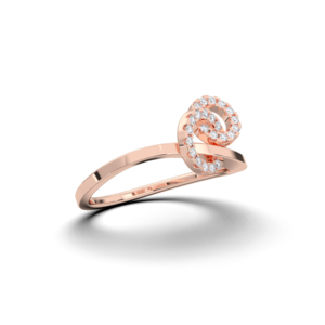 Anillo de compromiso con pavé infinito de moissanita de 0,15 quilates, anillo de compromiso de oro macizo K de 10, 14 y 18K, Diamante redondo personalizable - Product Image 4