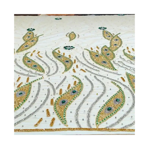 Tela de encaje de organza hecha a mano de alta moda de la última colección de encaje decorativo con cuentas para zapatos ¡Precio increíble! - Product Image 1