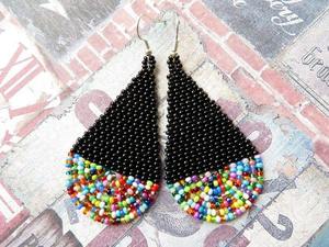 Pendientes de Flores SHAAD, Joyería de Moda, Bordados a Mano con Cuentas, para Mujeres y Niñas, de la India, Ligeros, Forma Redonda - Product Image 5