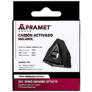 เม็ดมีดกลึงแบบเปลี่ยนได้ PRAMET ISO WNMG 060408E-SFT6310 ขนาดเส้นผ่านศูนย์กลาง 3.81 มม. เคลือบ PVD สำหรับงานกลึงความแม่นยำสูง บรรจุ 10 ชิ้น - Product Image 2