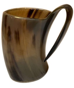 Tasse à corne de vin de conception Viking tasse à boire en corne de buffle sculptée unique pour l'exportation article décoratif pour l'Inde f s international - Product Image 1
