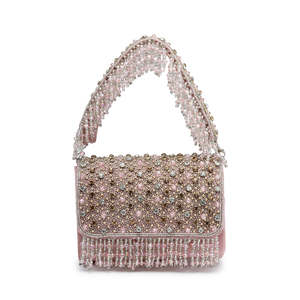 Mirror Embroidery Bohemian Fashion Clutch Bag Tassel Pearl Diamond Stone Handle Handmade Adjustable Strap Crossbody Shoulder - Product Image 2