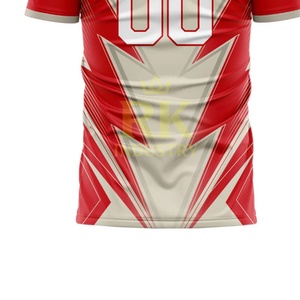 Maillots de football unisexes personnalisés 100% polyester respirant à séchage rapide pour équipes, clubs et écoles Noms d'équipe personnalisés - Product Image 2