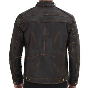 Chaqueta de Cuero de Alta Calidad para Hombre, Cuello Alto, Logotipo Frontal, Diseño Personalizado, Transpirable, Ecológica, para Invierno - Product Image 3