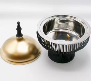 La mejor calidad, diseño de olla caliente de acero inoxidable, utensilios de cocina, calentador de alimentos, cazuela con tapa y uso de candelita - Product Image 3