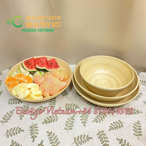 Juego de platos de bambú respetuoso con el medio ambiente, superventas, con bandeja de bambú, precio barato de ECO2GO, juego de platos de frutas, 2025 - Product Image 5
