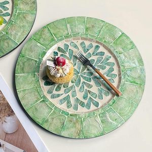 Mantel individual hecho a mano con Incrustaciones de nácar, fábrica al por mayor, manteles individuales de concha de Capiz mosaico - Product Image 6