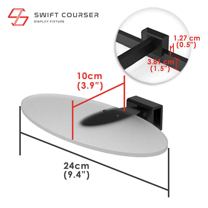 Holder (Black) + Acrylic Shelf (Acrylic)