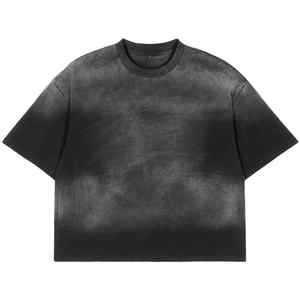 เสื้อยืดวินเทจฮิปฮอปใส่ได้ทั้งชายและหญิงผ้าคอตตอน100% ปรับแต่งโลโก้ได้โอเวอร์ไซส์ - Product Image 1