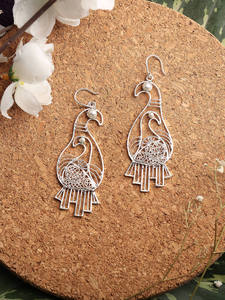 Pendientes de Pavo Real de Alta Calidad, Brillantes y Hechos a Mano, Joyería India, Accesorios de Moda - Product Image 2