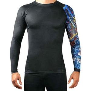 Hauts de compression pour hommes à manches longues, séchage rapide, UPF50, respirants, personnalisables, pour le sport - Product Image 1