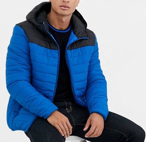 OEM Wholesale Customized Logo 100% Polyester Winter <b>Jacket</b> Premium Quality New Fashion Stand Collar and Hooded Puffer For Men - Product Image 5