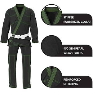 Kimono Jiu Jitsu de algodón 100% de alta calidad, transpirable, de secado rápido, servicio profesional OEM, ropa de entrenamiento de artes marciales que incluye - Product Image 5