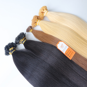 Extensiones de Cabello con queratina italiana prepegado, doble estiramiento, Remy, U I V, punta plana, gran oferta, venta al por mayor - Product Image 3