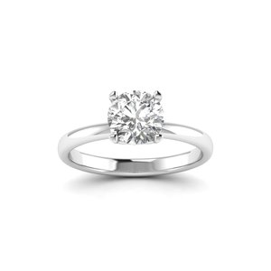 Bague solitaire AJRETAIL en or blanc sertie de diamants de laboratoire taille brillant 1 carat, couleur G, clarté VVS2, IGI - Product Image 1