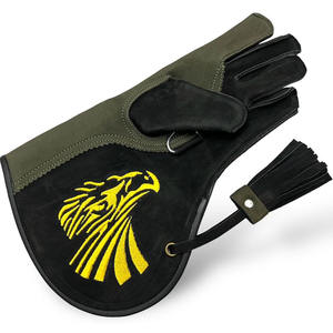 Gants de fauconnerie personnalisés de qualité supérieure fabriqués à partir de gants de fauconnerie de sécurité industrielle en cuir de vachette véritable - Product Image 6