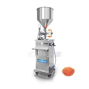 CYJX Semi Automatic High Accuracy Pneumatic Gel Body Cream Sauce Jam Honey Filler Paste Bottling Filling Machine