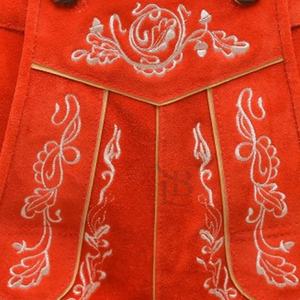 Men's High Street Bavarian Real Suede Leather LEDERHOSEN Quick Dry Breathable Casual <b>Suspended</b> Shorts Embroidered Mid Waist - Product Image 6