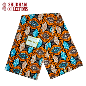 Beau tissu de coton africain imprimé Angola Ankara 6 Yards tissus africains véritable conception de bloc de cire 100% robes de vêtements en coton - Product Image 5