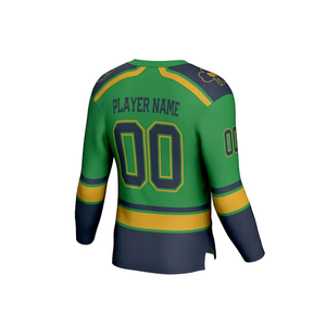 Camiseta de hockey sobre hielo de poliéster 100% antiarrugas personalizable para hombre, Camiseta deportiva 2025 OEM con estampado de sublimación del logotipo del nombre del equipo - Product Image 2