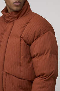 Manteau coupe-vent bouffant imperméable décontracté Street Winter pour hommes Logo personnalisé avant Design réversible - Product Image 2