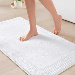 Vidhi Exports - Alfombrillas de Baño de Algodón 100%, Secado Rápido, Absorbentes, Antideslizantes, con Diseño Moderno, Alfombrilla de Baño Personalizada Antideslizante para Hotel - Product Image 1