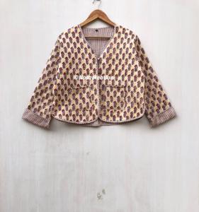 Chaquetas Acolchadas Florales Hechas a Mano, Chaqueta de Algodón con Estampado Floral Estilo Bohemio para Otoño e Invierno, Ropa de Calle, Chaqueta Reversible Acolchada Estilo Boho - Product Image 2