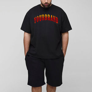 Conjunto de Camiseta y Pantalones Cortos de Verano para Hombre, Transpirable, de Algodón Suave, Dos Piezas, Ropa Casual para Exteriores, Suministro OEM - Product Image 6