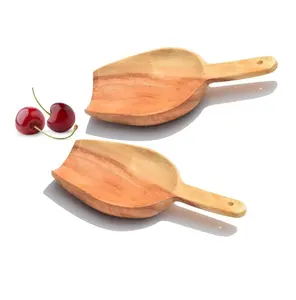 Wholesale supplier Solid wood ice cream scoop premium quality Ground Beans or Tea Wooden Coffee Scoop spoon