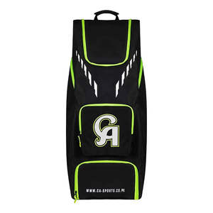 Bolsa de Cricket CA Plus 18K con Correa y Ruedas, Negra/Verde, Solución de Almacenamiento de Equipamiento - Product Image 1