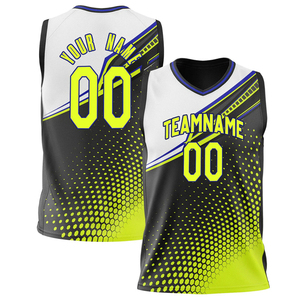 Impression par sublimation d'uniformes de basket-ball vert flo et noir Kits de maillots d'équipe de basket-ball de conception personnalisée pour hommes - Product Image 5