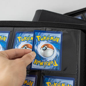 Бейсбольная папка с 9 карманными картами и застежкой-молнией, оптовая продажа, 360 + емкость, персонализированный кожаный альбом - Product Image 4