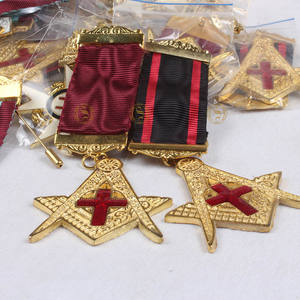 Masonic Regalia <b>Badges</b> Silver Plated Custom Color High <b>Polish</b> Finish Bead Decoration - Product Image 1