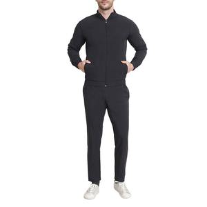 OEM 100% Polyester Vêtements de sport Fitness Coupe ajustée Survêtement homme Vêtements de sport Veste zippée et pantalon de jogging Ensemble 2 pièces Survêtement à séchage rapide - Product Image 1