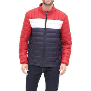 Chaqueta de burbuja para hombre de último estilo con cuello levantado logotipo personalizado ropa de moda de lona al por mayor a la venta - Product Image 3