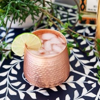 Coupe à cocktail artisanale en cuivre martelé à la main, écologique, portable, durable, compatible lave-vaisselle et micro-ondes, idéale pour la maison et les fêtes