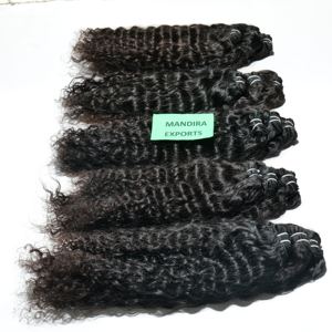 Extensions de Cheveux Humains de Temple Indien Bouclés Non Traités, Extensions de Cheveux Vierges Remy Naturels de Meilleure Qualité - Product Image 5