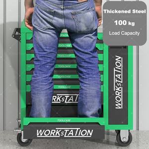 7-laden gereedschapswagen, zware uitvoering, stalen werkbankkast, ijzeren gereedschapskist met rollende gereedschapskist voor gereedschapsopslag in de werkplaats - Product Image 4