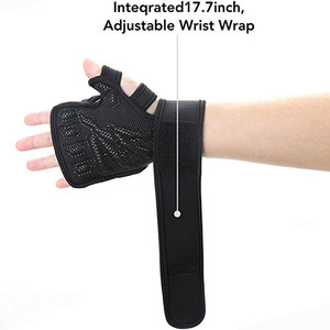 OEM Wrist Support Gym Dumbbell Weightlifting Gloves <b>Half</b> Finger Anti <b>Slip</b> Sport Workout Fitness Gym Wear Gloves for Sale - Product Image 5