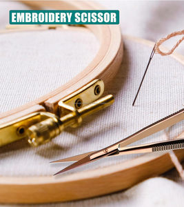 Tijeras de manicura de acero inoxidable color oro rosa, con acción de resorte, extra afiladas, rectas, para cortar cutículas y recortar cejas - Product Image 3