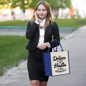 Decohim Lady Gifts Femme, Superviseur Boss Gifts Leadership Gifts, Sac fourre-tout en toile imperméable (Hustle est vendu). - Product Image 3