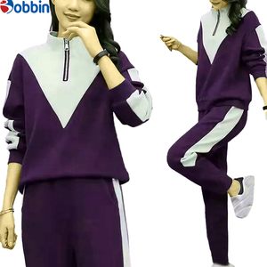 Conjuntos Deportivos Casuales de Invierno para Mujer, Gruesos y Cálidos, de 2 Piezas, Sudadera con Media Cremallera y Pantalones Jogger, Nueva Moda - Product Image 6